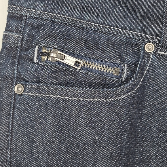 ELLE Womens Low Rise Dark Wash Hurricane Stretch Skinny Denim Jeans Size 8 - Picture 5 of 13